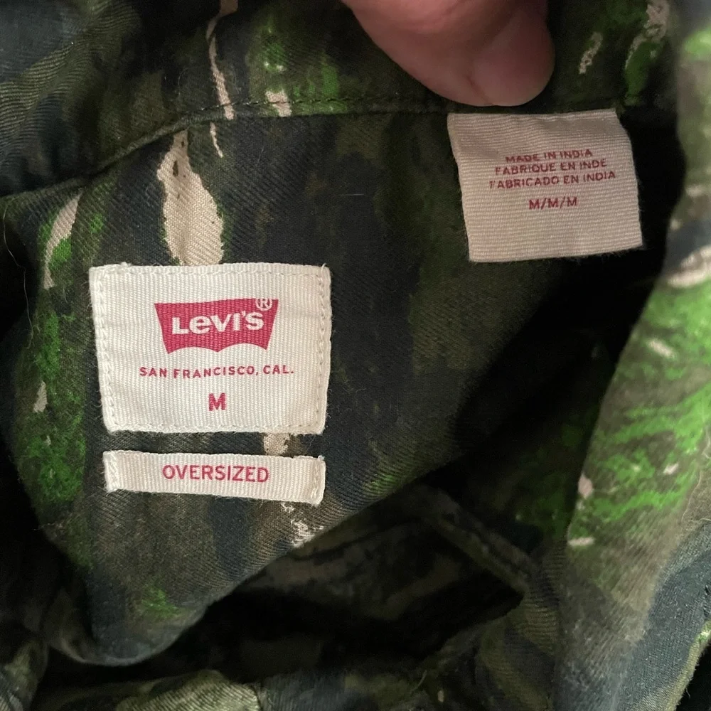 Levi's Military Army Forest Camo Soldier Paratroopers Field Hunting Shirt Large